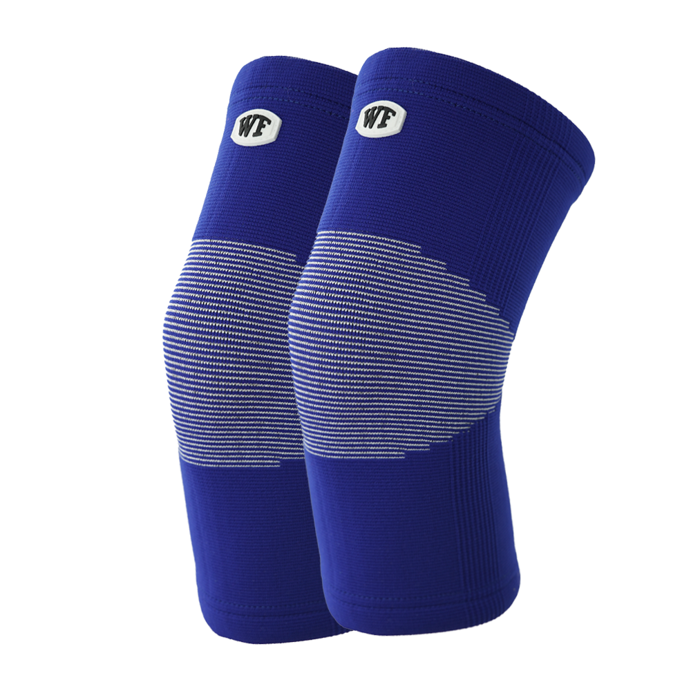 Double Layer Cotton Knee Sleeves Blue